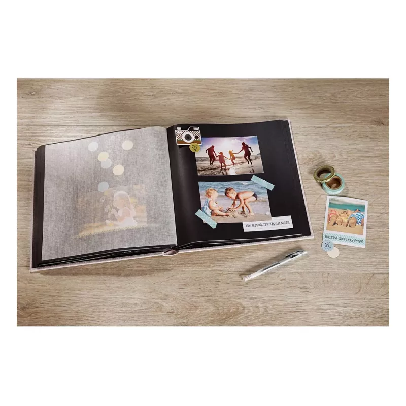 Fotoalbum Walther Design Fun Schwarz 100 Blatt L