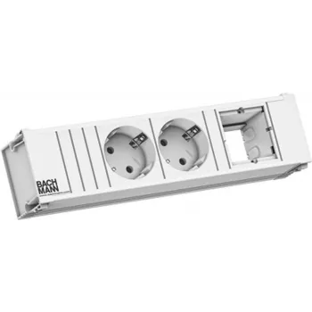 Steckdosenleiste Bachmann CONI 2xCEE7/3 912.701 — Tisch-Steckdosenleiste mit 2 CEE7/3-Steckdosen