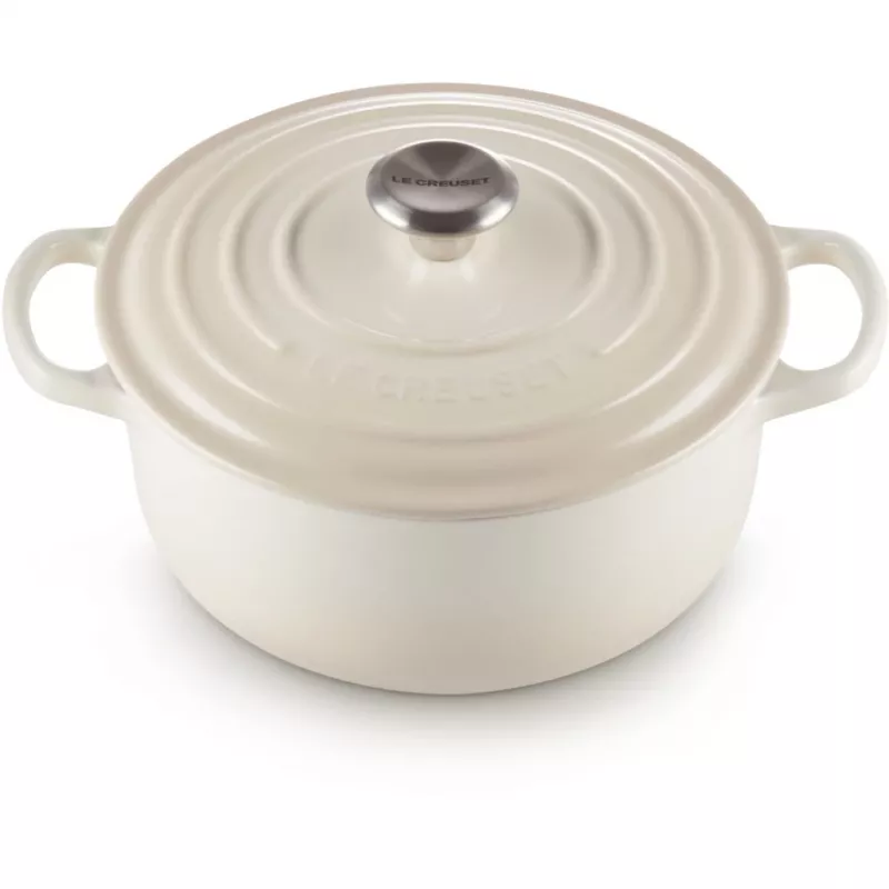 Le Creuset Signature Roaster rund 22 cm Meringue creme (21177227164430)