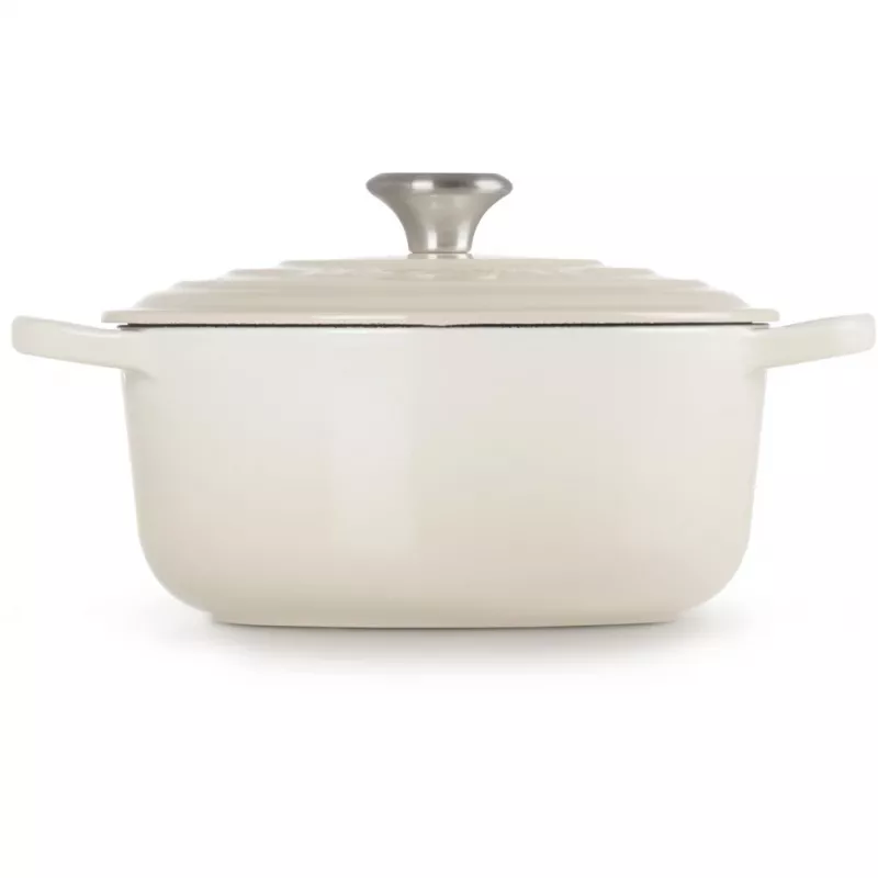 Le Creuset Signature Roaster rund 22 cm Meringue creme (21177227164430)