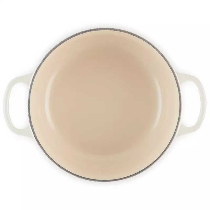 Le Creuset Signature Roaster rund 22 cm Meringue creme (21177227164430)