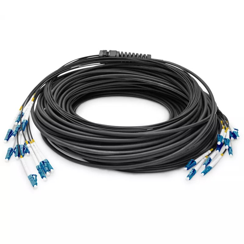 Digitus Vorkonfektioniertes Glasfaser-Universal-Breakout-Kabel Singlemode OS2 12 Fasern LC/UPC - LC/UPC 150m