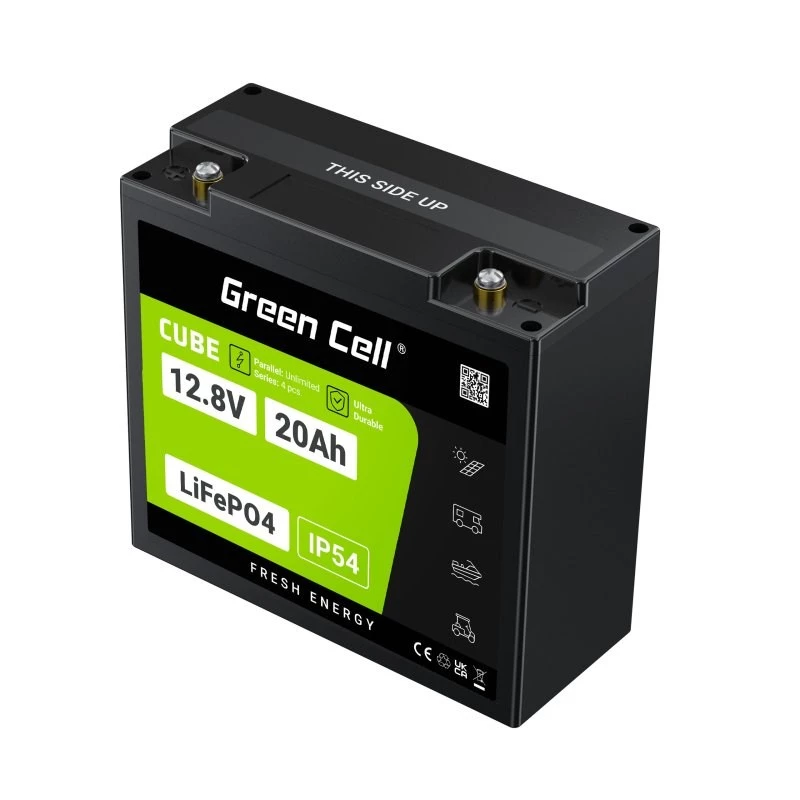 UPS-Batterie Grün Cell GC-LFPGC12V20AH Lithium-Eisenphosphat 12,8 V 20 Ah, 256 Wh, 185 x 80 x 170 mm, 3 kg