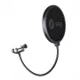 Popschutz SSQ Double Pop Filter SSQ POP1 SS-1923 für Studiomikrofone, zweilagiges Metallgewebe, verstellbarer Schwanenhals