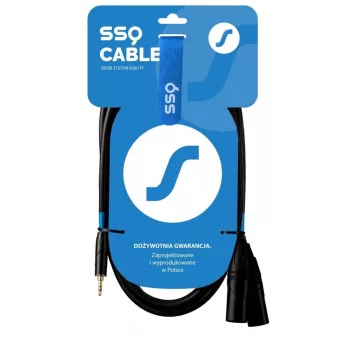 SSQ Kabel Klinke Stereo 3,5 mm auf 2x XLR Male MIXLR3 — 3 m Audiokabel