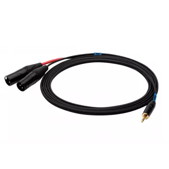 SSQ Kabel Klinke Stereo 3,5 mm auf 2x XLR Male MIXLR3 — 3 m Audiokabel