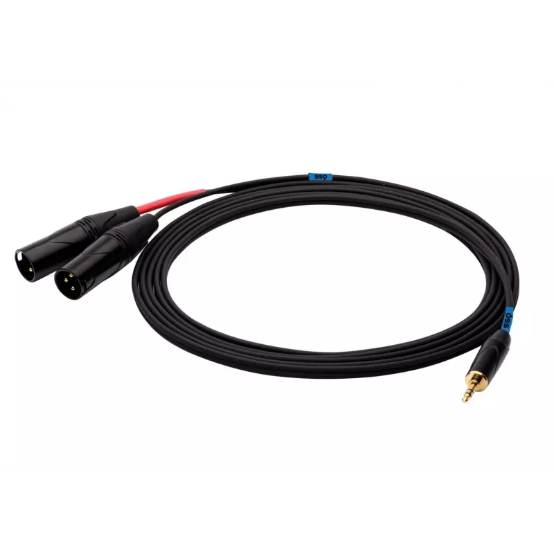 SSQ Kabel Klinke Stereo 3,5 mm auf 2x XLR Male MIXLR3 — 3 m Audiokabel