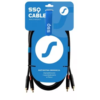 SSQ RCARCA3 - Kabel 2x RCA - 2x RCA - 3 m, Schwarz