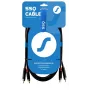 SSQ RCARCA3 - Kabel 2x RCA - 2x RCA - 3 m, Schwarz