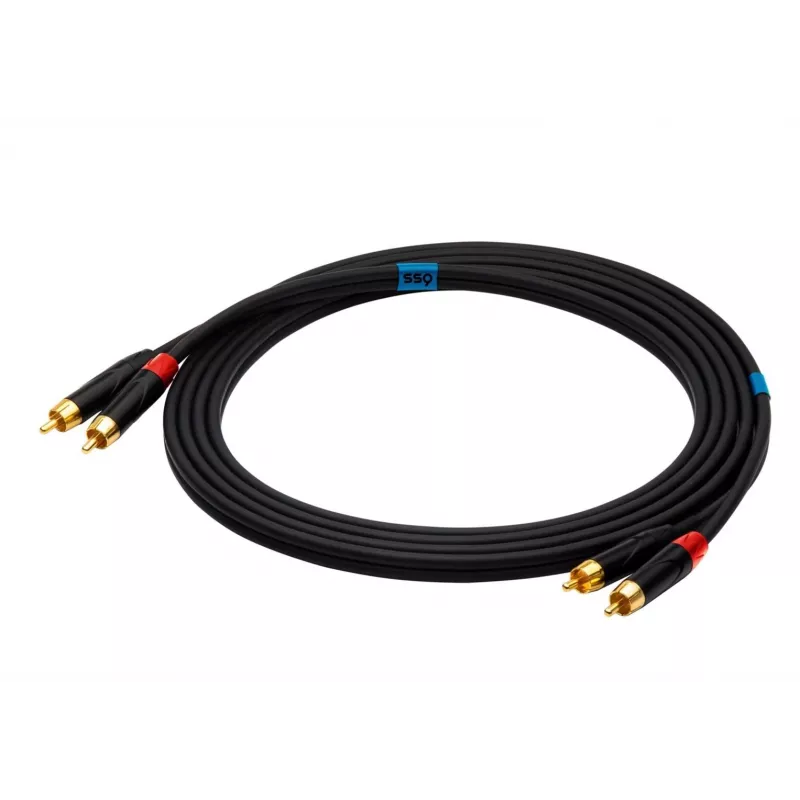 SSQ RCARCA3 - Kabel 2x RCA - 2x RCA - 3 m, Schwarz
