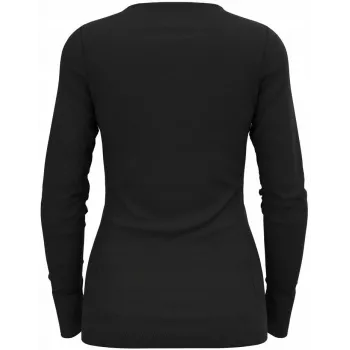 Odlo BL TOP Rundhalsausschnitt l/s MERINO 200 Damen-T-Shirt, Größe S, Schwarz