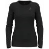 Odlo BL TOP Rundhalsausschnitt l/s MERINO 200 Damen-T-Shirt, Größe S, Schwarz
