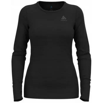 Odlo BL TOP Rundhalsausschnitt l/s MERINO 200 Damen-T-Shirt, Größe S, Schwarz