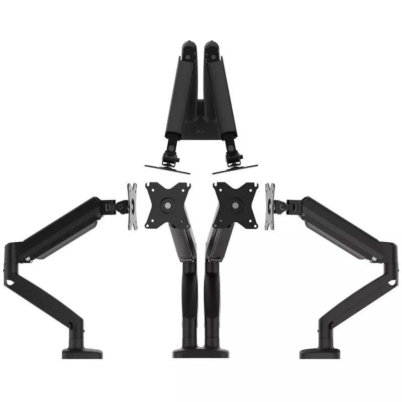 j5create JTSA102 Ergonomische Dual-Monitorhalterung Schwarz Klemme/Tischdurchführung 16 kg