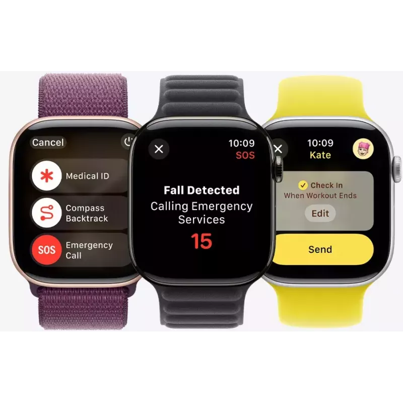 Smartwatch Apple Watch Series 10 GPS + Cellular 46mm Schiefer Titan Gehäuse mit Schiefer Milanese Loop - S/M