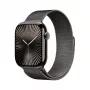 Smartwatch Apple Watch Series 10 GPS + Cellular 46mm Schiefer Titan Gehäuse mit Schiefer Milanese Loop - S/M
