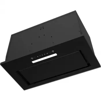 Einbau-Dunstabzugshaube MPM MPM-54-OWS-01, 54 cm, Abluft/Umluft, 3 Stufen, schwarz, Glas/Edelstahl