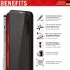 Displex Privacy Full Abdeckung Screen Protector Apple iPhone 14 Pro Tempered Glass
