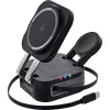 Kabelloses Ladegerät für den Innenbereich InLine 33392T für Kopfhörer, Headsets, Smartphones und Smartwatches – USB-Stromversorgung 9/12 V, Schwarz