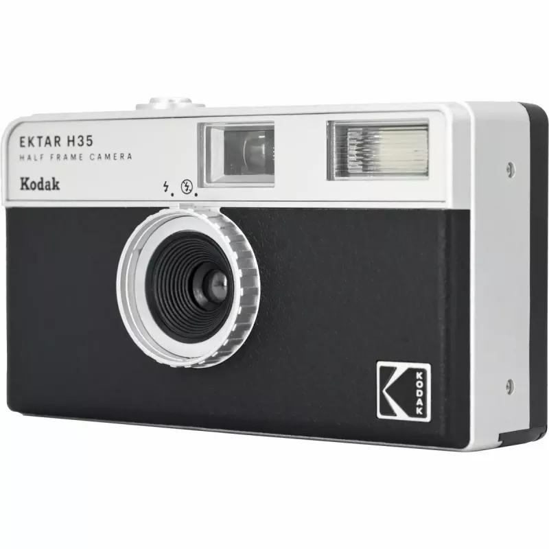 35-mm-Filmkamera Kodak Ektar H35 schwarz — kompakte Kompaktkamera, feste Linse, Filmformat 35 mm