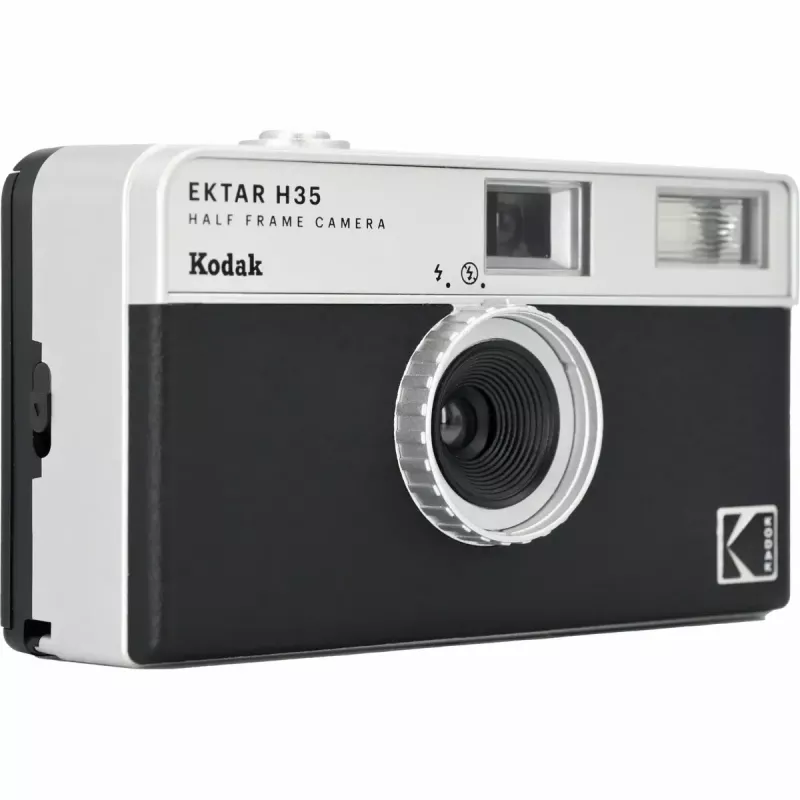35-mm-Filmkamera Kodak Ektar H35 schwarz — kompakte Kompaktkamera, feste Linse, Filmformat 35 mm
