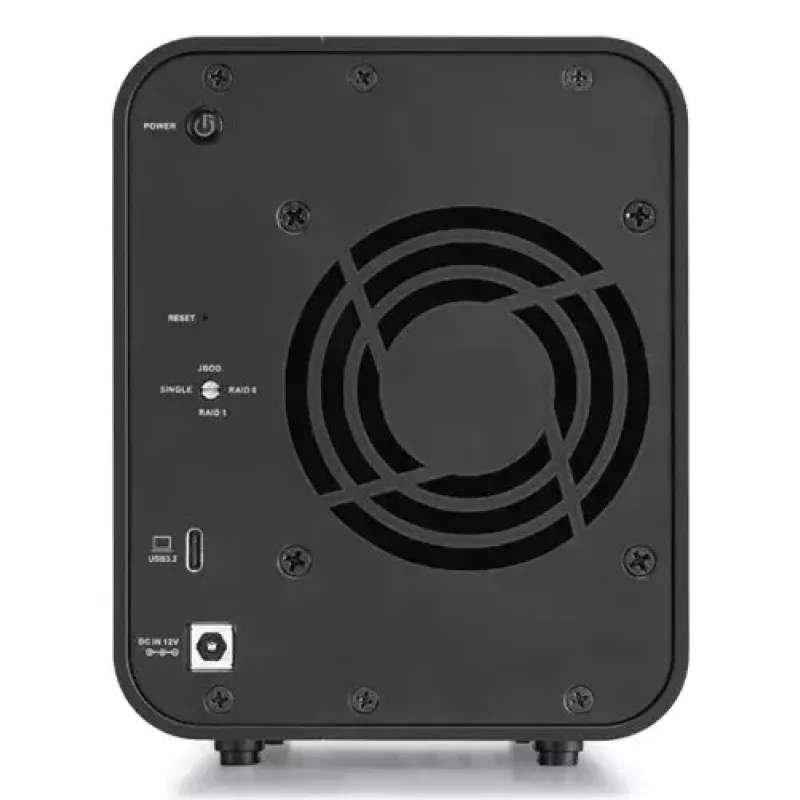 TerraMaster D5 HYBRID Festplatten-Array Desktop Schwarz 5 Laufwerke HDD SSD