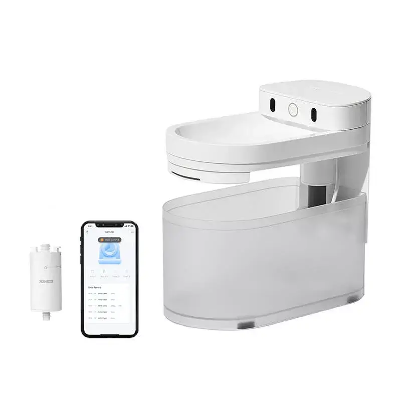 Katzenbrunnen Catlink Pure 3 CL-WB-02 weiß mit Filtersystem und einstellbarem Wasserdurchfluss