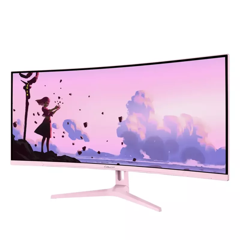 Gebogener Computermonitor Arozzi Nova 34 Zoll (86,4 cm) 3440×1440 21:9 LED 1 ms Pink