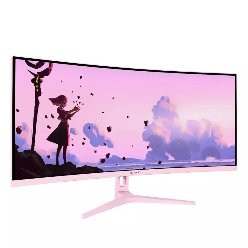 Gebogener Computermonitor Arozzi Nova 34 Zoll (86,4 cm) 3440×1440 21:9 LED 1 ms Pink