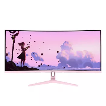 Gebogener Computermonitor Arozzi Nova 34 Zoll (86,4 cm) 3440×1440 21:9 LED 1 ms Pink