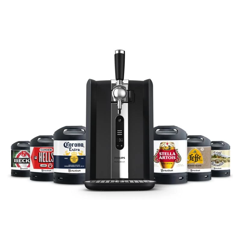Bierzapfanlage Philips HD3770/90 PerfectDraft, schwarz, kompatibel mit 6-Liter-Fässern