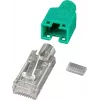 EFB Elektronik Hersteller RJ45 Stecker STP TM11 Grün 100 Stück 3 Elemente Cat - Kabel-/Adapter-Set - Netzwerk