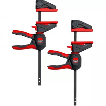 Einhandzwinge mit drehbarem Griff S, EZ360S-11SET (schwarz/rot, 2 Stück, 110 / 40)