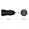Auto-Ladegerät d bramante re-charge — USB-C 30W + USB-A 18W, 12–24V, Schwarz