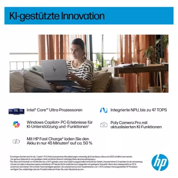 HP OmniBook BZ8E4EA 16 Notebook - Core Ultra 5 4,5 GHz 40,6 cm - 512 GB SSD - 16 GB RAM - Touchscreen - Windows 11 Home (BZ8E4EA#ABD)