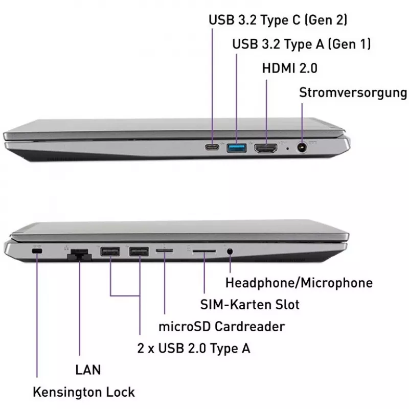 TERRA MOBILE 1500P R5-7430U W11P - Tastaturlayout möglicherweise Deutsch