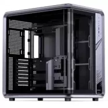 PC-Gehäuse Jonsplus BO400CG Midi-Tower ATX mit Seitenwand aus gehärtetem Glas, gunmetal grau