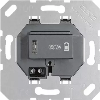 JUNG JG USB PD60 C SW USB-Charger PD 1xTyp C schwarz (USBPD60CSW)