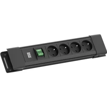 Steckdosenleiste Bachmann CONNECTUS 4xUTE 1xSchalter 2,0m CEE7/7 Schwarz