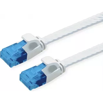 VALUE Patchkabel Cat.6A (Klasse EA) UTP, extraflach, Weiß, 2 m (21.99.2062)