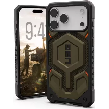 UAG Urban Armor Gear Monarch Pro MagSafe Case | Apple iPhone 17 Pro Max | Kevlar-Element Grün | 11451411397B (11451411397B)