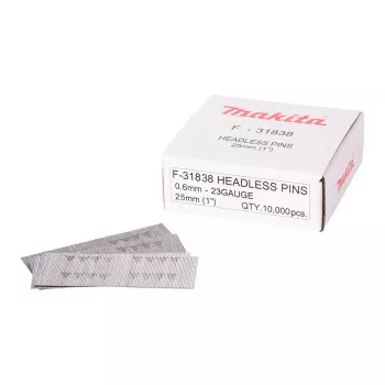Makita F-31838 verzinkte Stiftnägel, 0,6 x 25 mm, 23 Ga, 10000 Stück