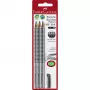FABER-CASTELL Bleistift Grip 2001 HB 3x +Radierer BK