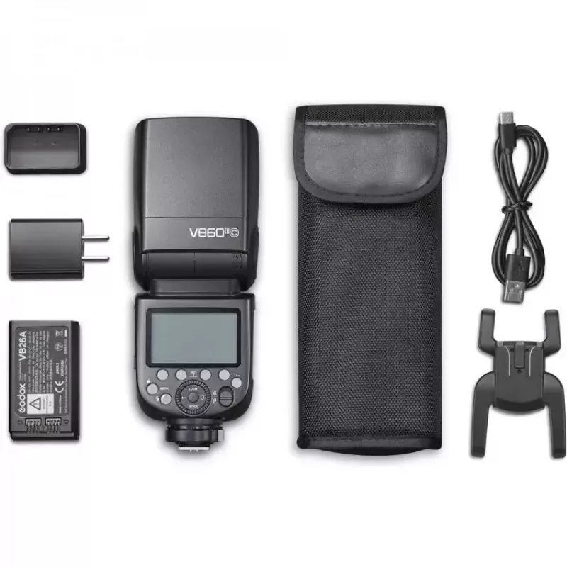 Slave-Blitz Godox Ving V860III Schwarz 1,5 s Ladezeit 530 g