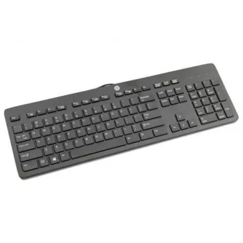 Kabelgebundene mechanische Full-Size-Tastatur HP 803181-081 — Dänisches Layout, Schwarz, Büro