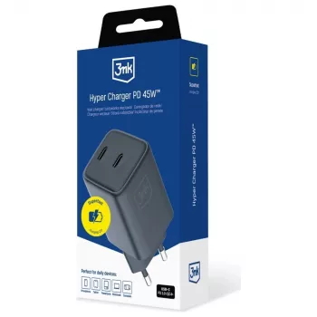 3MK Ladegerät Hyper Charger PD 45W GaN QC4+ PPS — 45W USB-C PD GaN Schnellladegerät