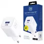 Wandladegerät 3MK Hyper Charger PD 33W GaN QC4+ weiß – USB‑C PD 33W, GaN, Quick Charge 4+