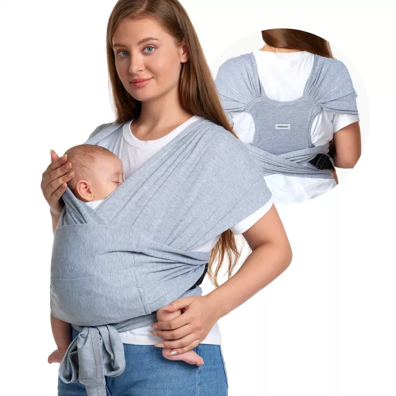 Momcozy Baby Wrap Carrier Grau