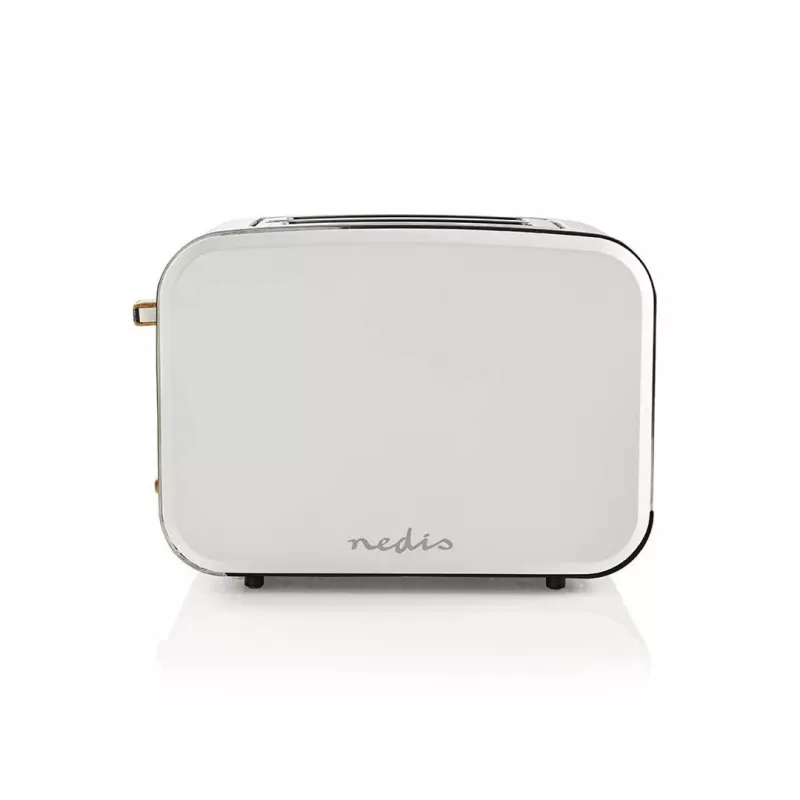 Toaster Nedis KABT510EWT – 2-Scheiben-Edelstahlgehäuse, 900 W, Weiß