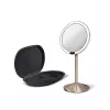 simplehuman Klappspiegel mit Sensor, 12 cm, wiederaufladbar, Edelstahl Roségold